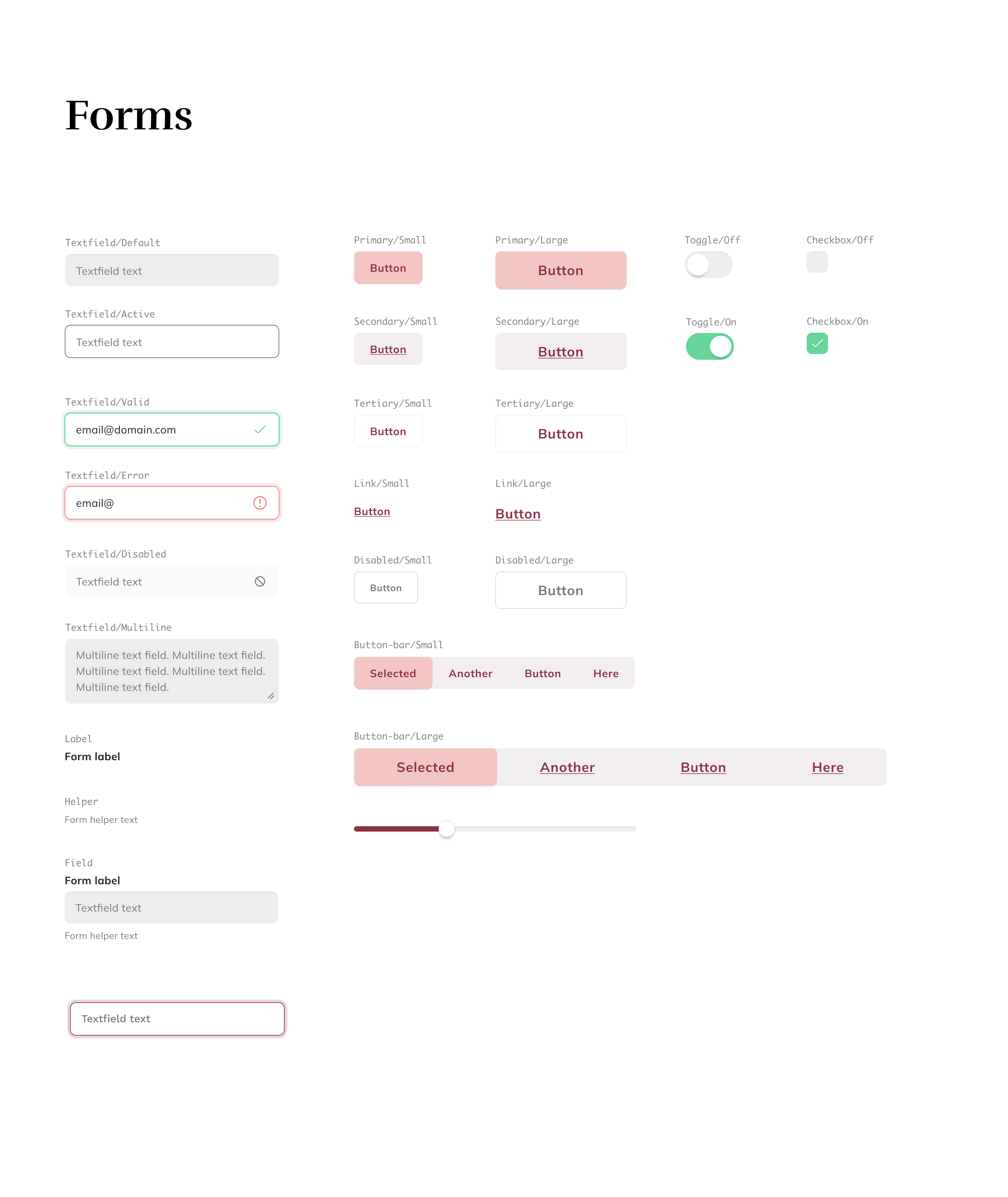 Forms for Design System